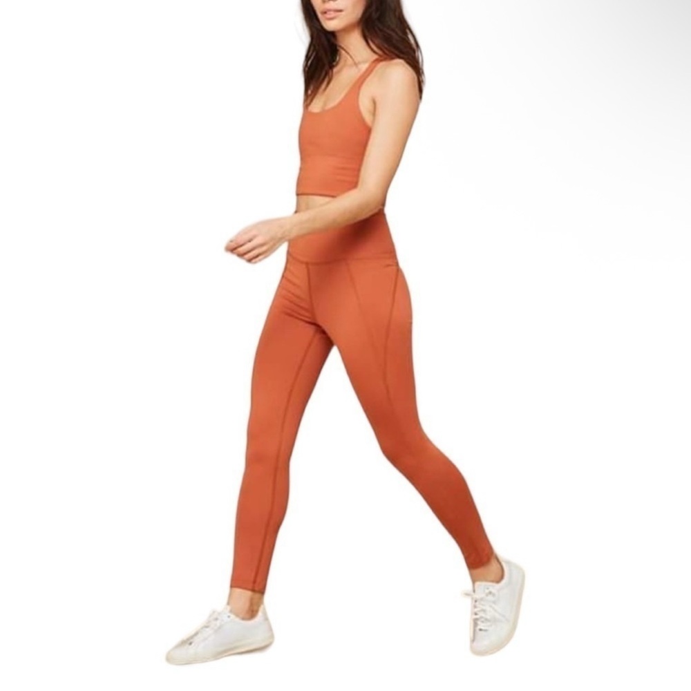 NEW Girlfriend Collection Women's Orange Leggings